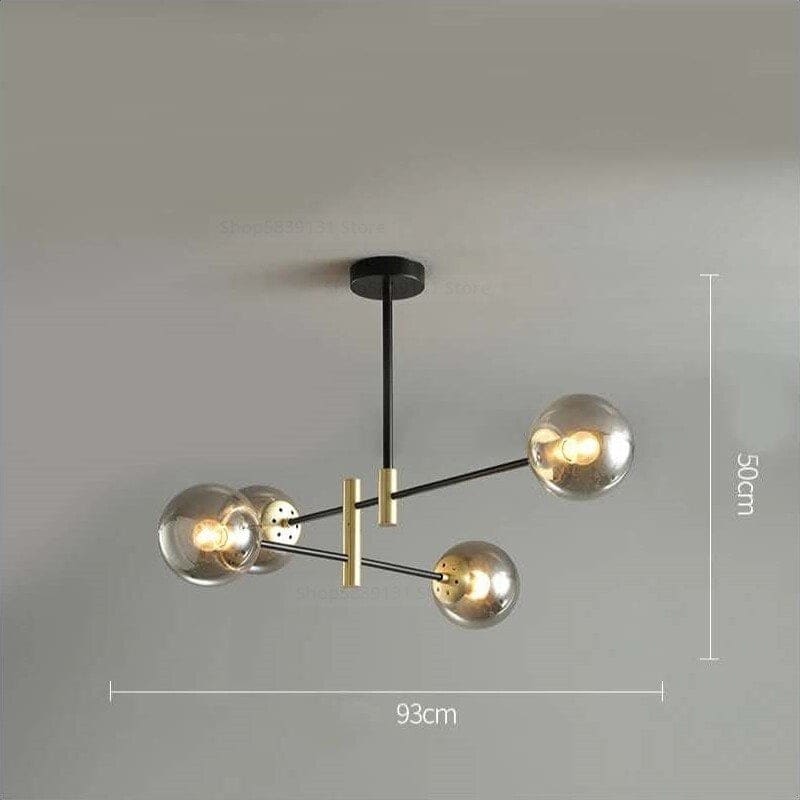 Modern Luxe Chandelier | 4/6/8 Lights Glass Ceiling Lamps for Living Room Dining | Casalola - Semi-flush Mounts