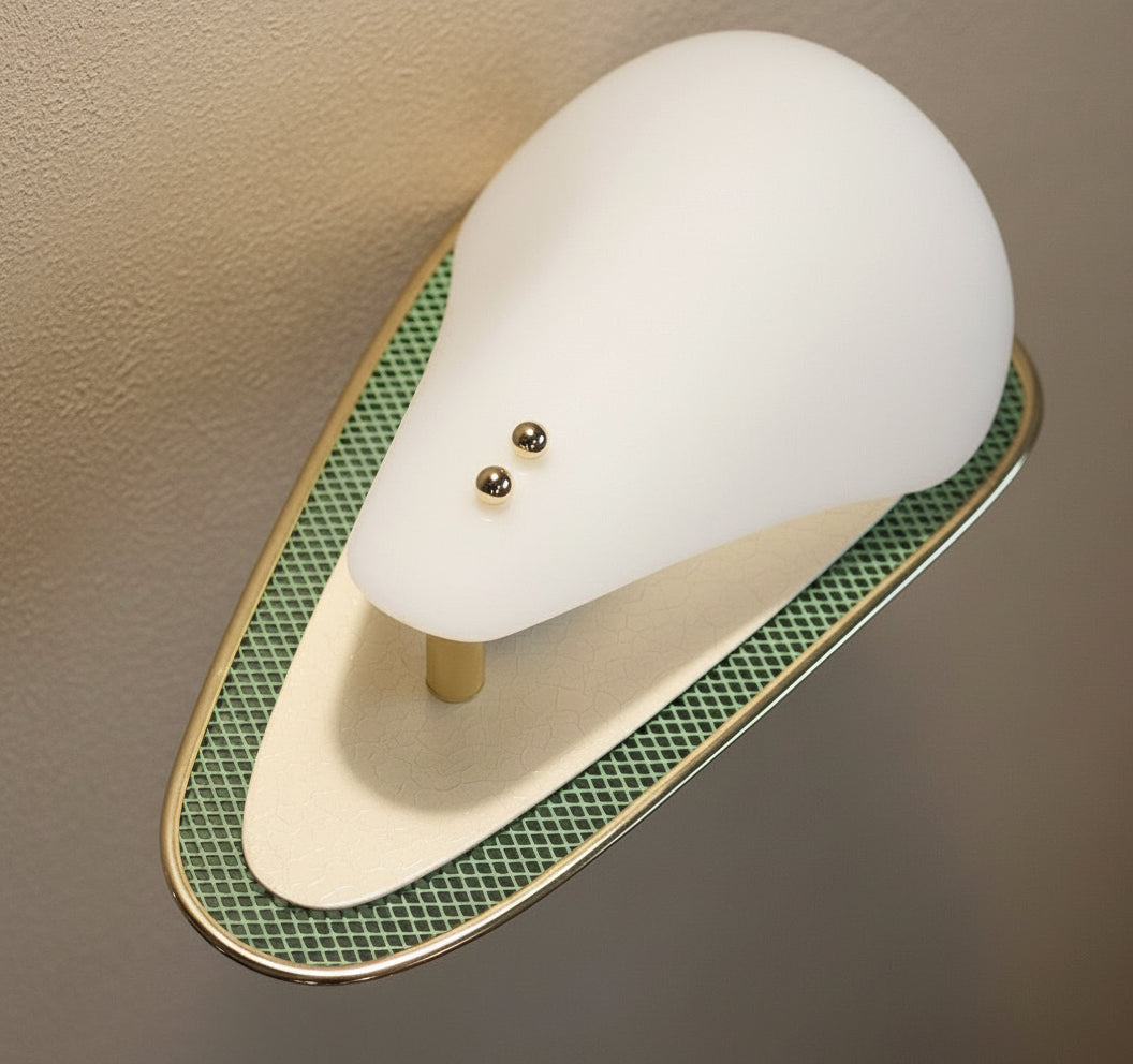 Mid-century Glass and Metal Wall Sconce – Casalola Perforated Frame Light for Bedroom & Hallway Casalolalights Luxury