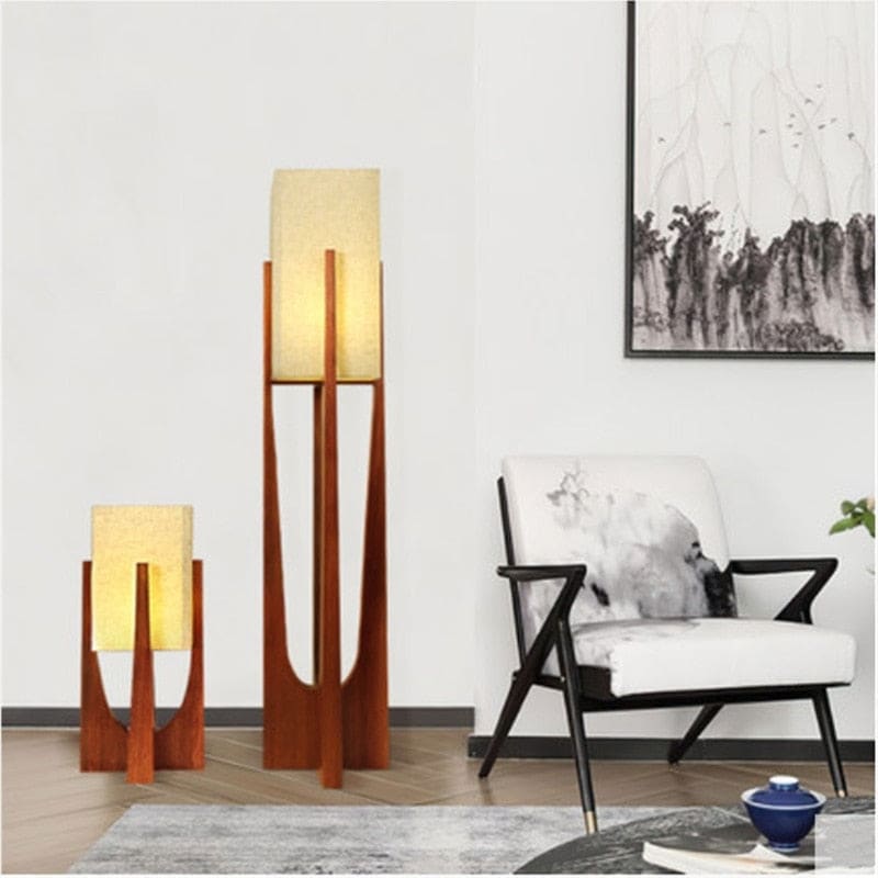 Mid Century Table Lamp | Japanese Light | Rustic | Wood Floor | Casalola - Lamps