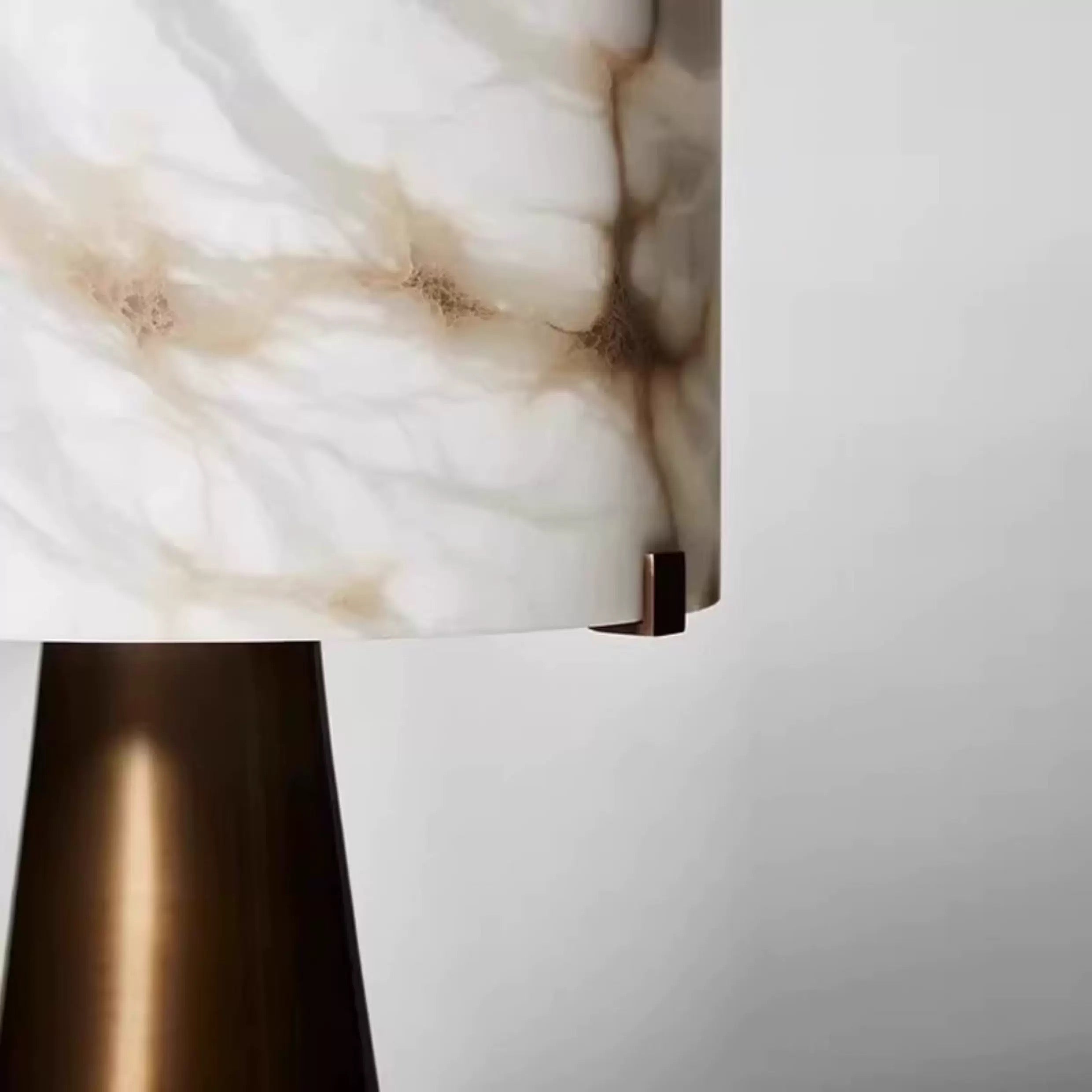 Alabaster Marble Table Lamp with Bronze Base | Luxury Designer Lighting for Bedroom Living Room Casalolalights Luxury