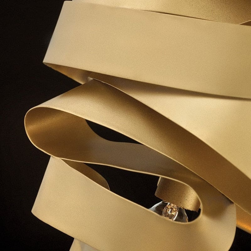 Mid Century Modern Ceiling Light Metal Ribbon Contemporary Chandelier - Chandeliers