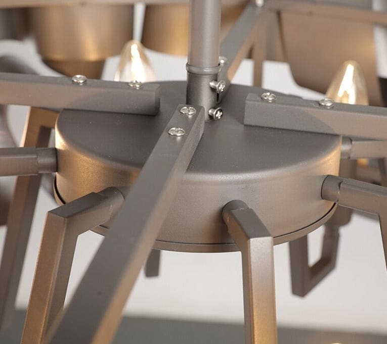 Mid Century Modern Ceiling Light Metal Ribbon Contemporary Chandelier - Chandeliers