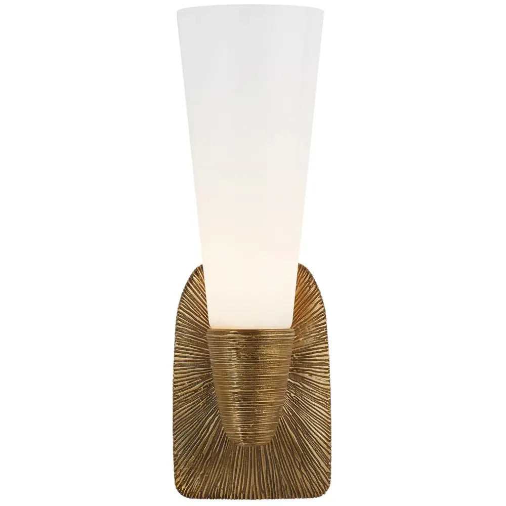 Textured Metal Cone Sconce | Mid-century Modern Wall Light - Sconces