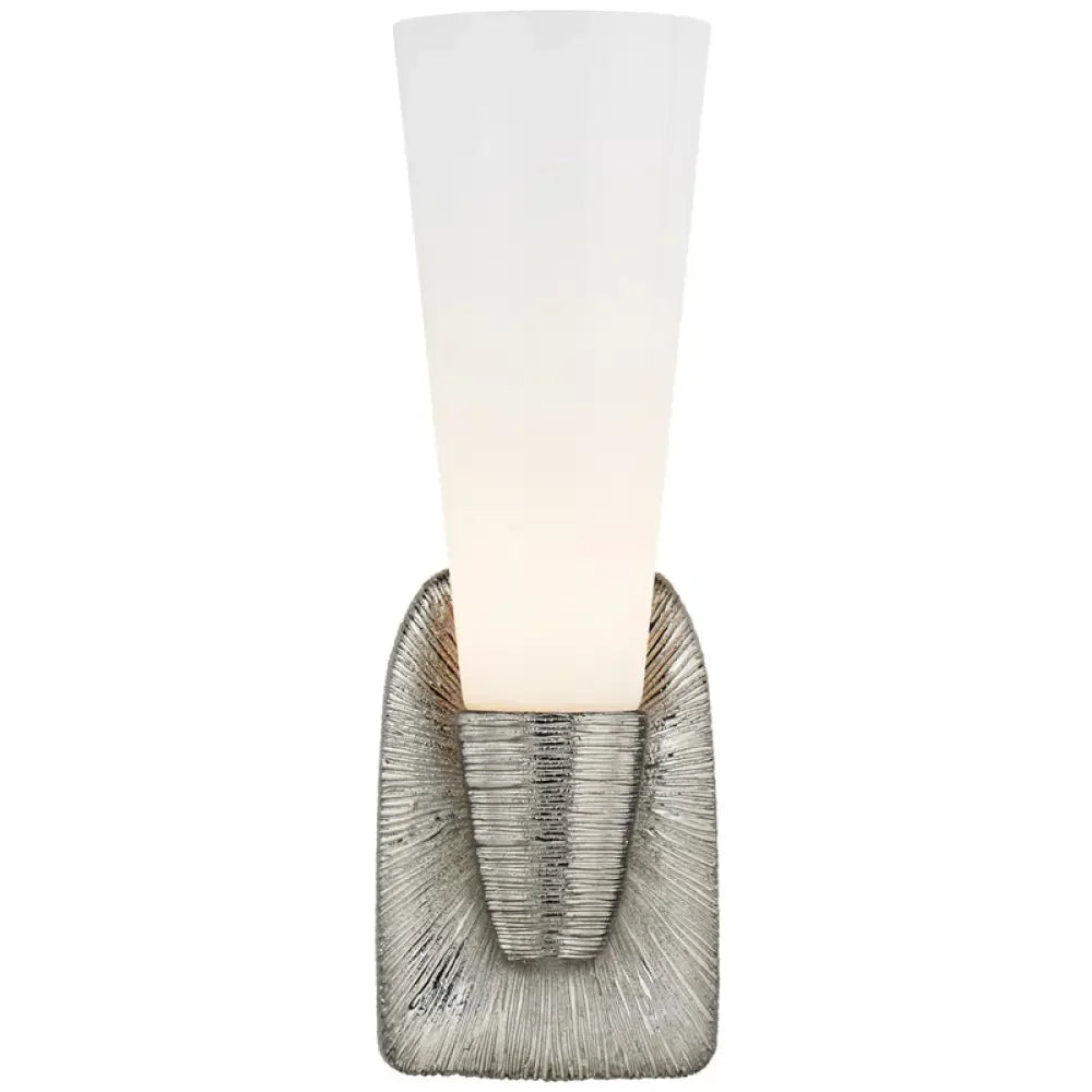 Textured Metal Cone Sconce | Mid-century Modern Wall Light - Sconces