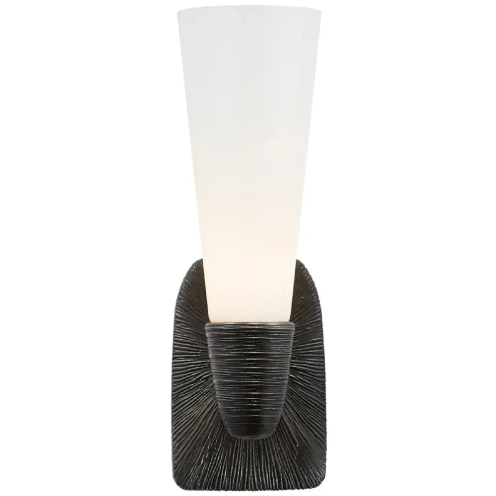 Textured Metal Cone Sconce | Mid-century Modern Wall Light - Sconces