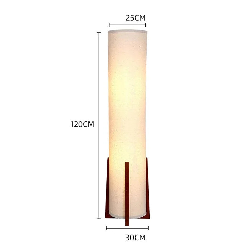 Solid Wood Floor Lamp Minimalist White Cloth Lampshade Japandi Decor | Cl420025 Casalolalights Luxury Lamps