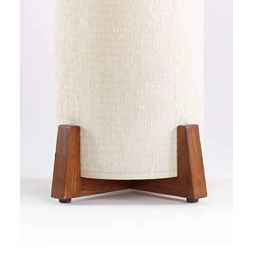 Solid Wood Floor Lamp Minimalist White Cloth Lampshade Japandi Decor | Cl420025