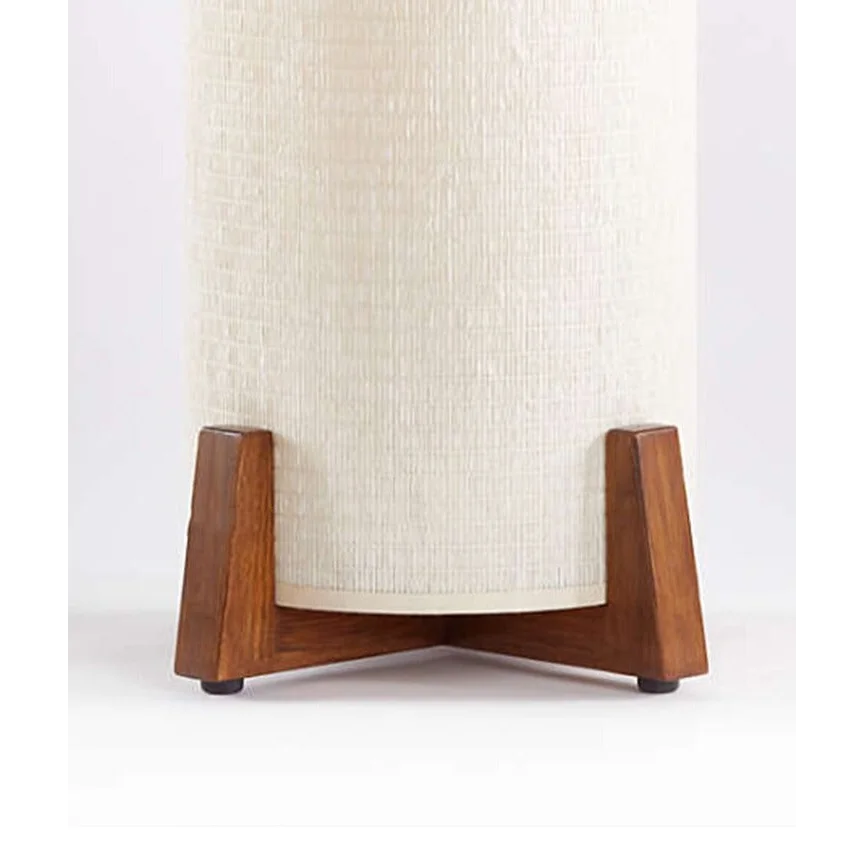 Detail of the bamboo and walnut base