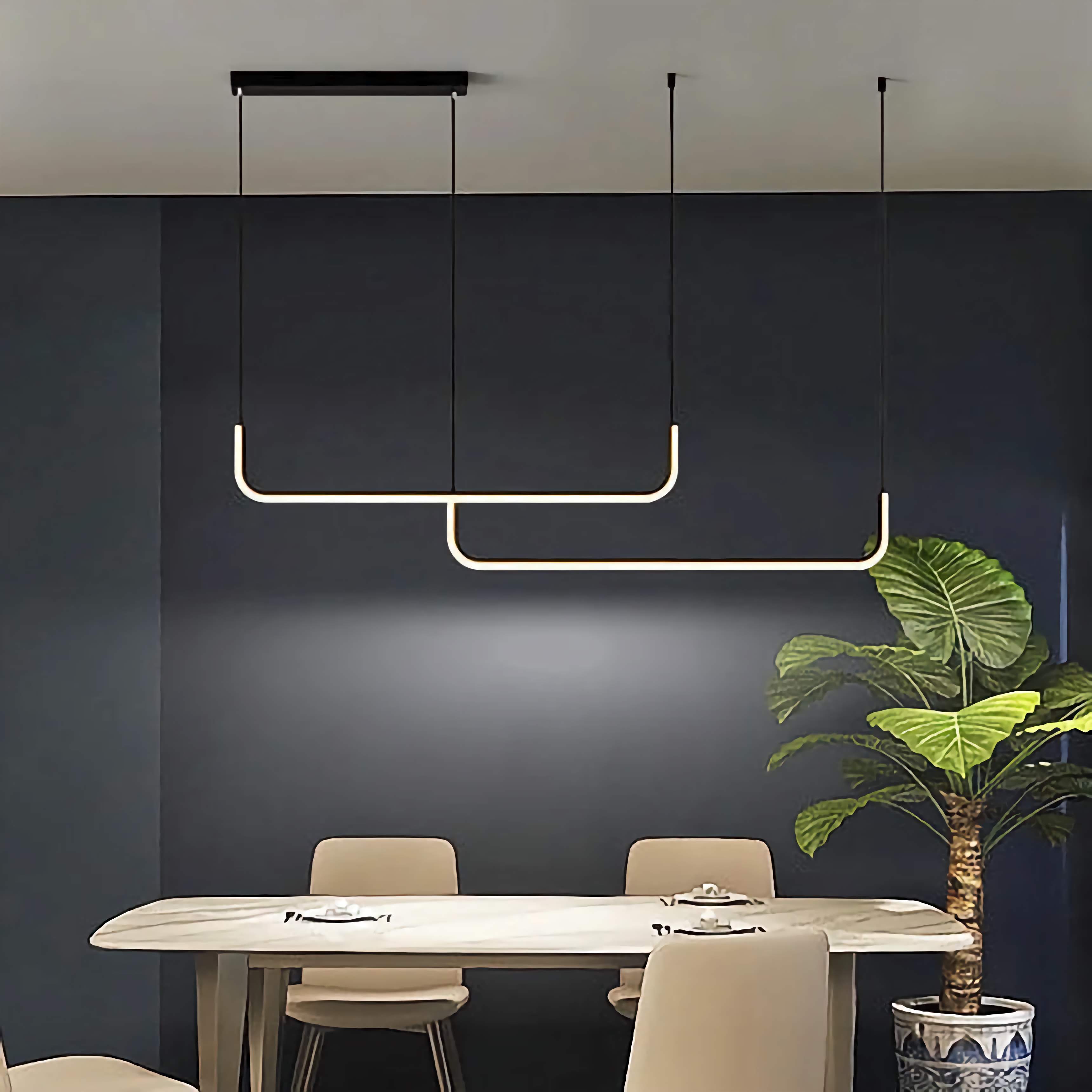 Led Kitchen Island Linear Pendant Lighting | Modern Chandelier Light for Dining Room | Casalola