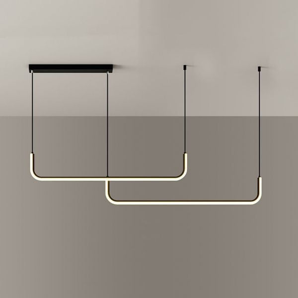 Led Kitchen Island Linear Pendant Lighting | Modern Chandelier Light for Dining Room | Casalola - Lamps