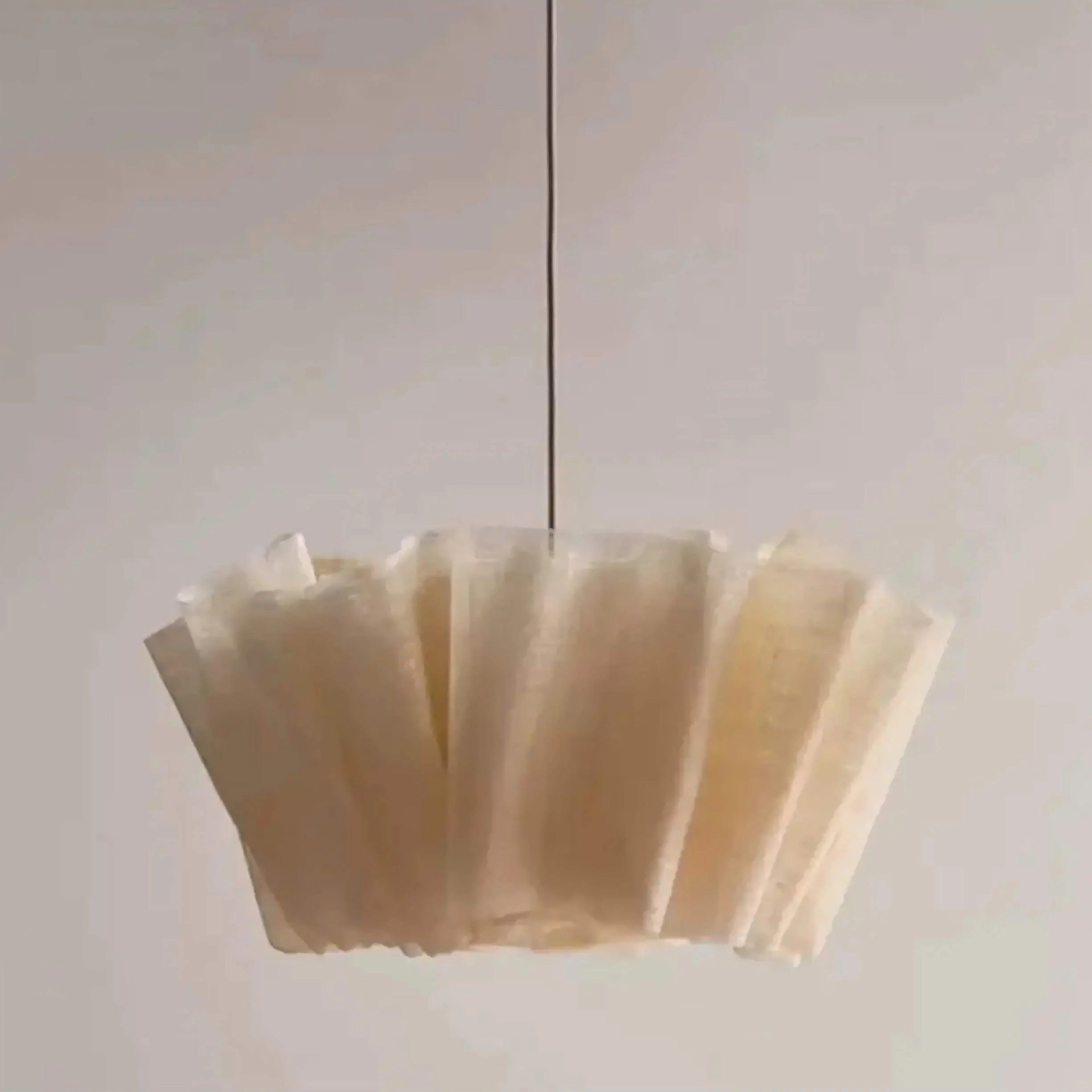 Japanese Style Pendant Light | Hand-knitted Fabric Lampshade | Warm Minimalist Japandi Biophilic Casalolalights Luxury