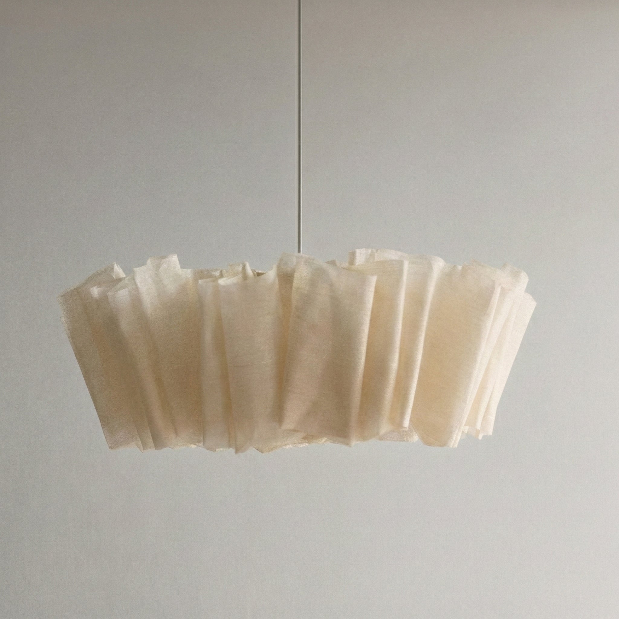 Japanese Style Pendant Light | Hand-knitted Fabric Lampshade | Warm Minimalist Japandi Biophilic Casalolalights Luxury
