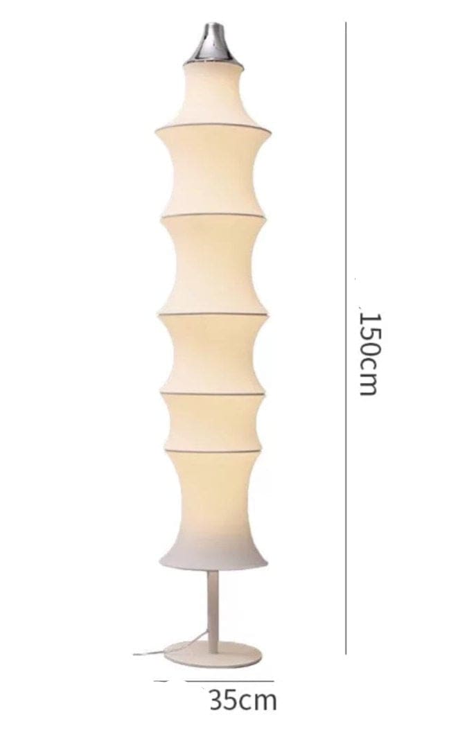 Modern Minimalism Floor Lamp in Fabric and Iron for Living Room or Bedroom - Lamps
