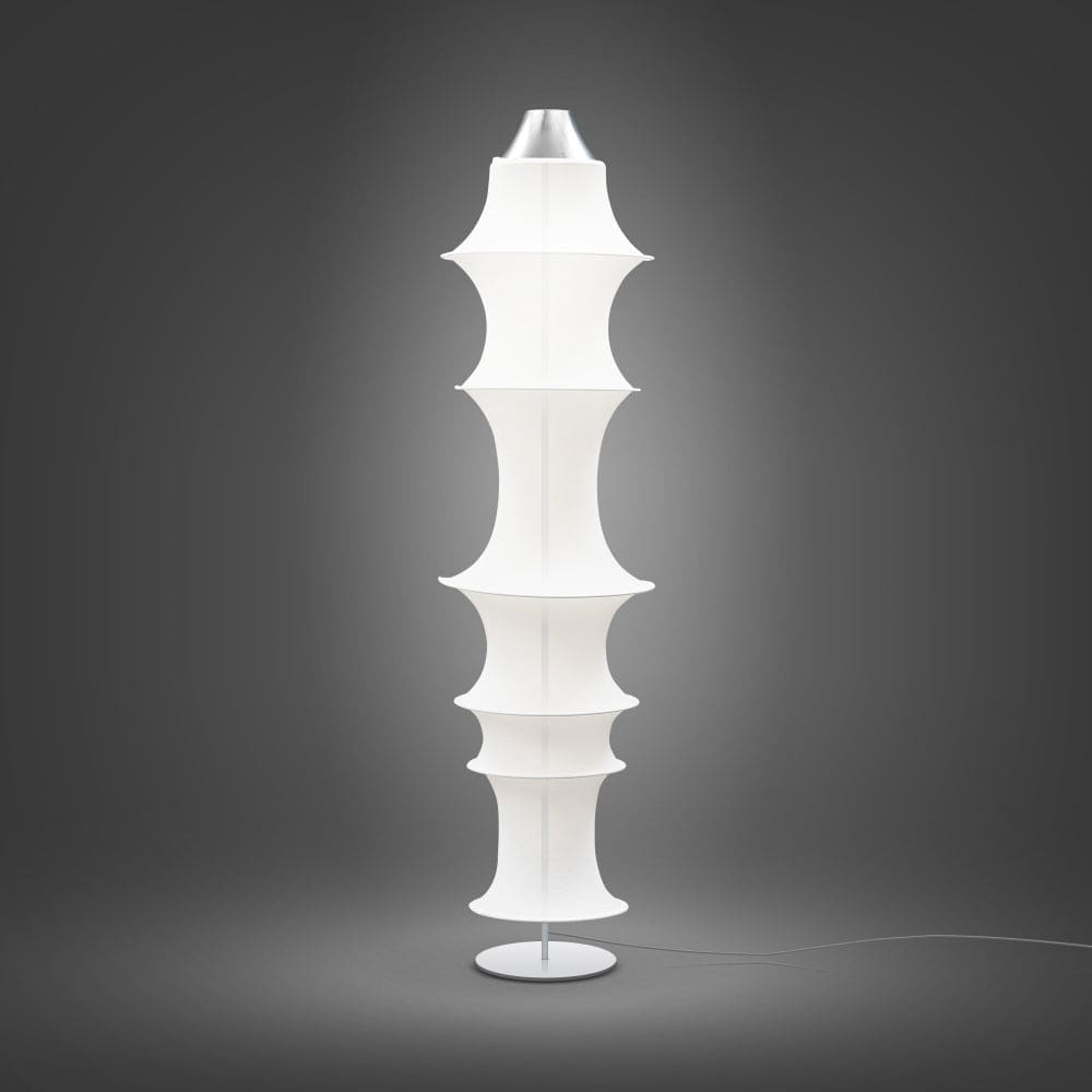 Modern Minimalism Floor Lamp in Fabric and Iron for Living Room or Bedroom - Lamps
