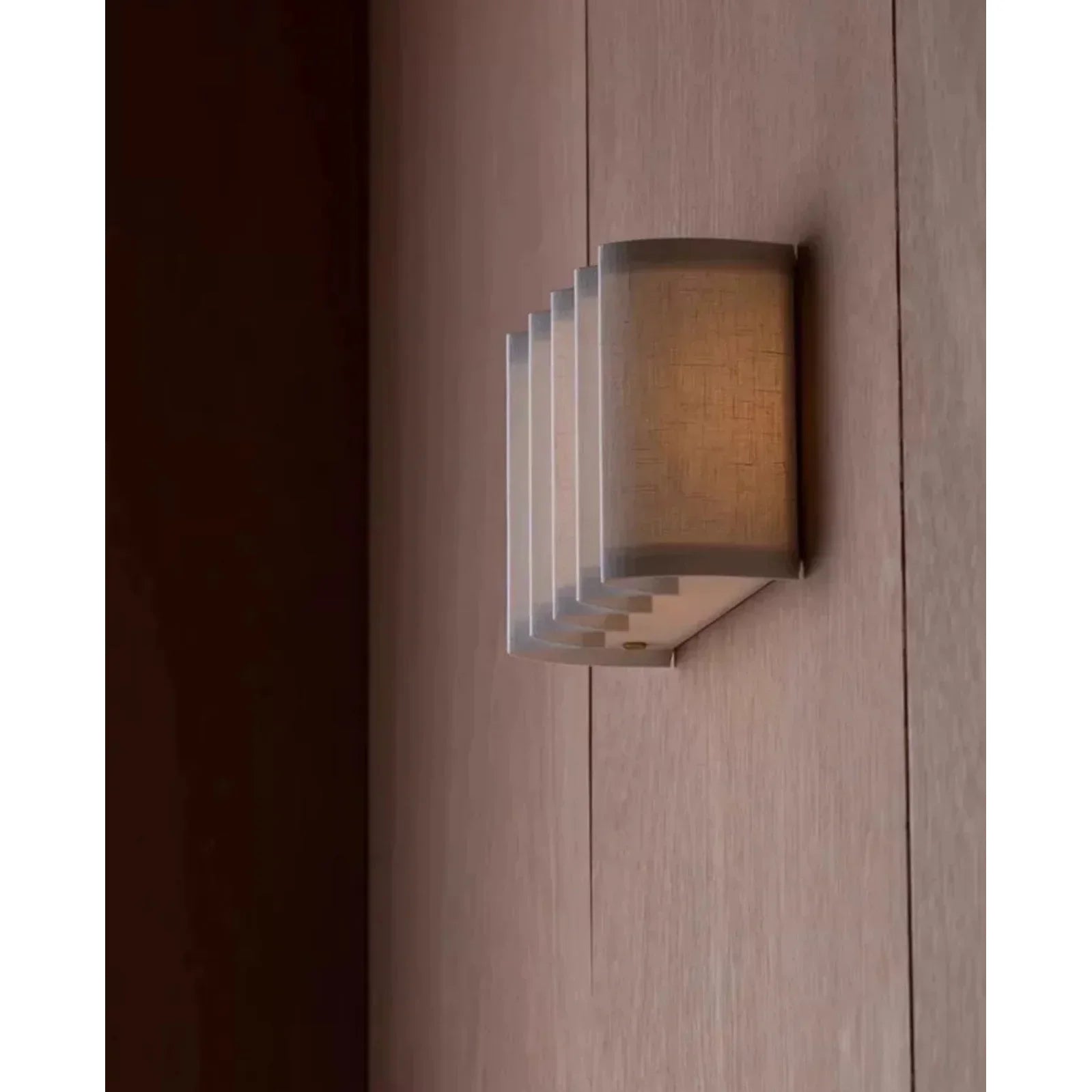 Japandi Wall Lamp Wave Design Warm Light Iron and Fabric 25cm x 18cm Csa Ul Listed Ce