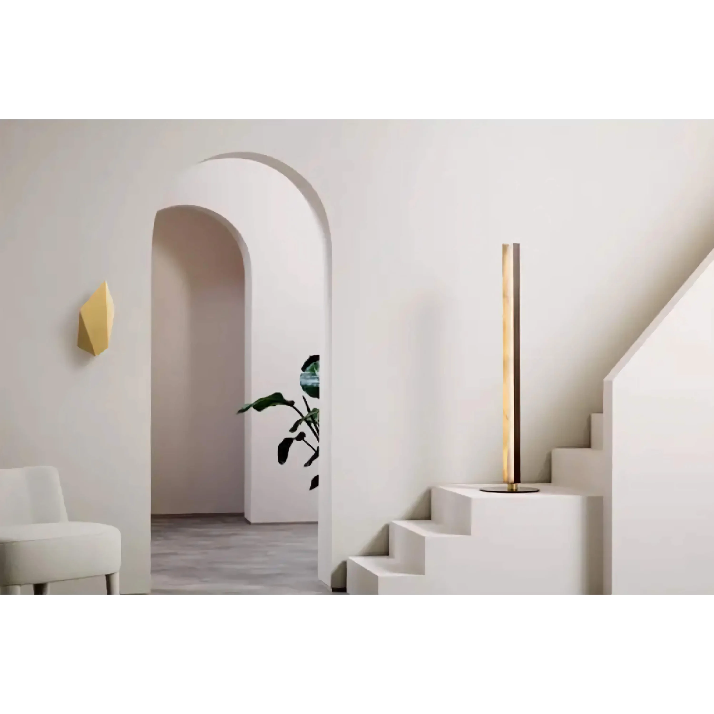 Minimalist Alabaster & Bronze Floor Lamp | Architectural Led Light Casalolalights Luxury Lamps for Interior Designers