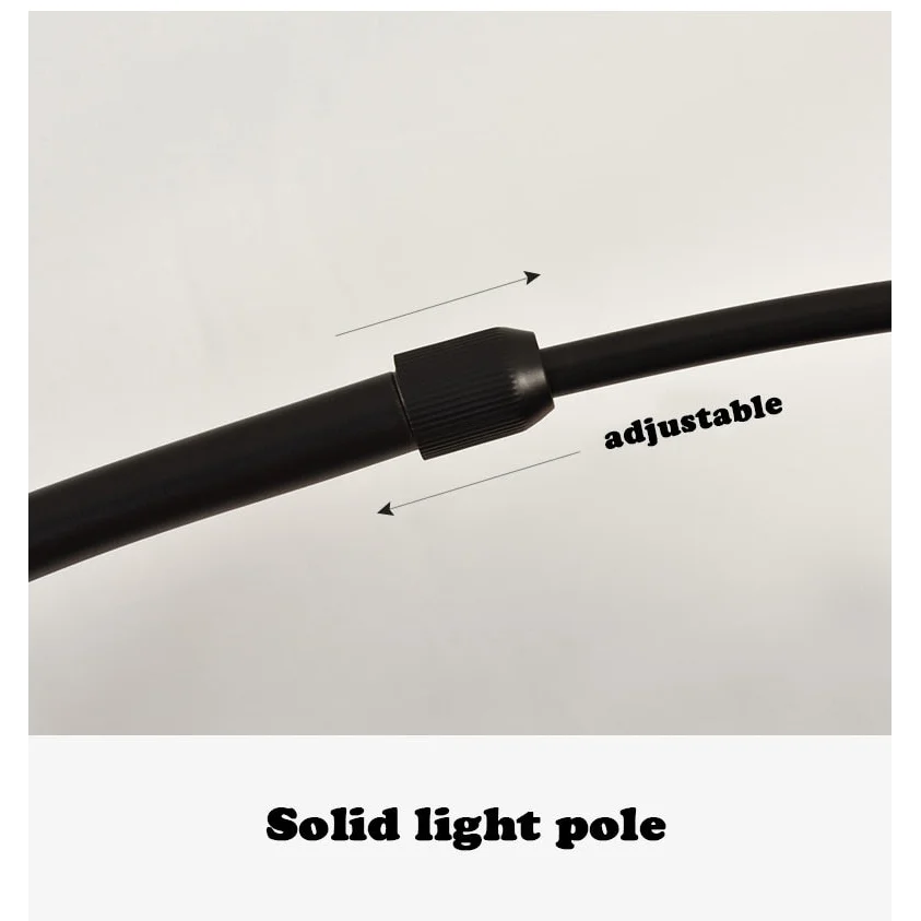 Minimalist Metal Black Arc Floor Lamp Sleek Design | Polished Chrome Finish