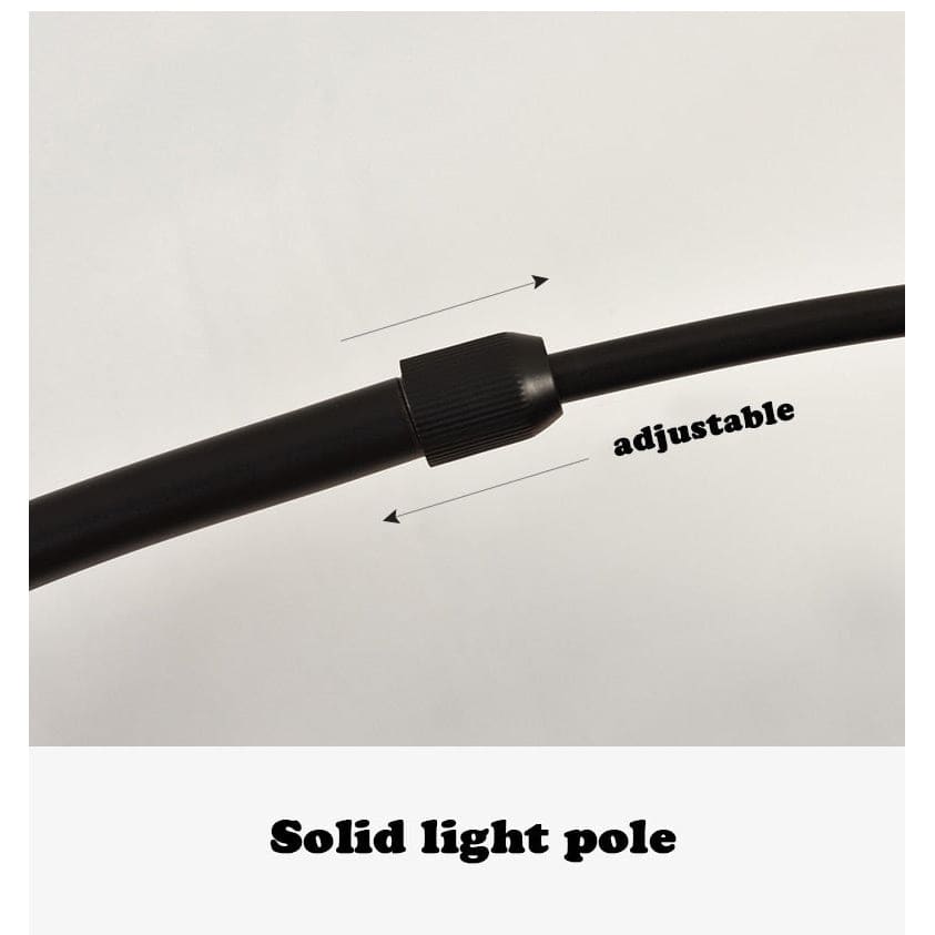 Minimalist Metal Black Arc Floor Lamp Sleek Design | Polished Chrome Finish - Lamps
