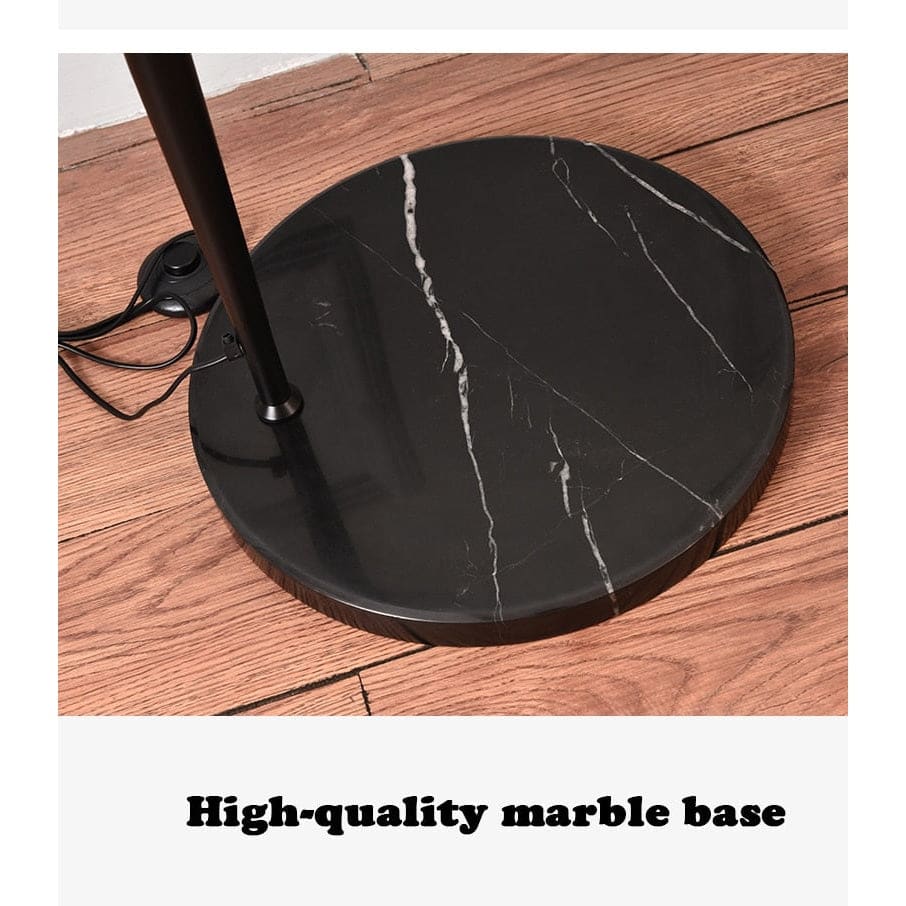 Minimalist Metal Black Arc Floor Lamp Sleek Design | Polished Chrome Finish - Lamps
