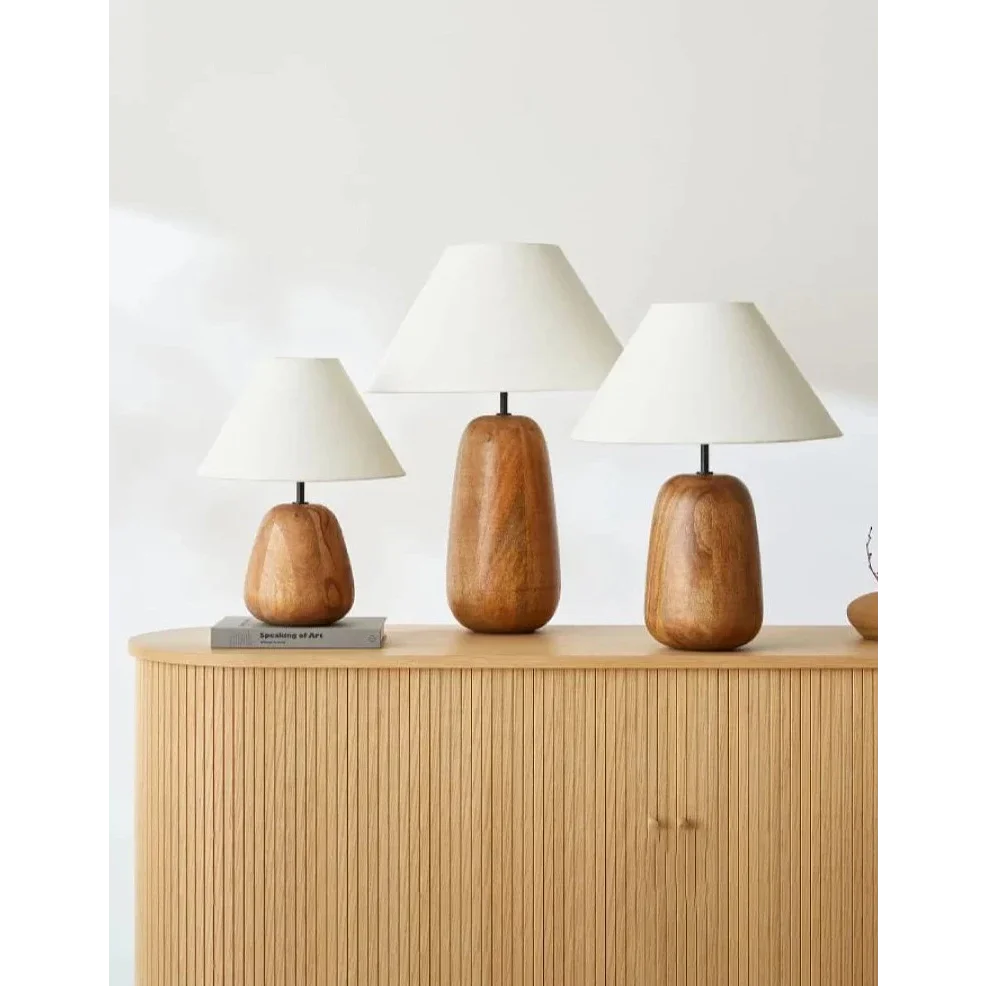 Minimalist Solid Wood Table Lamp | Bedside Lamp| Japandi Decor