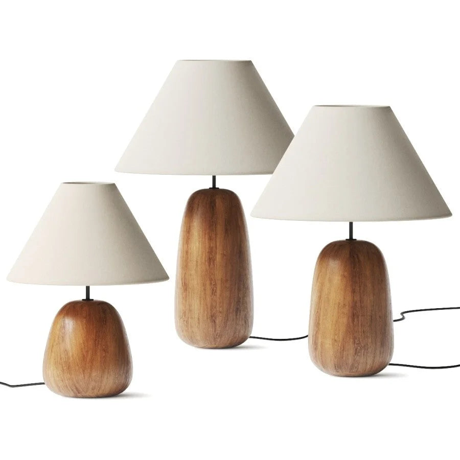 Minimalist Solid Wood Table Lamp | Bedside Lamp| Japandi Decor