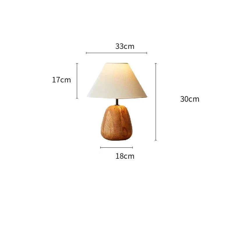 Minimalist Solid Wood Table Lamp | Bedside Lamp| Japandi Decor