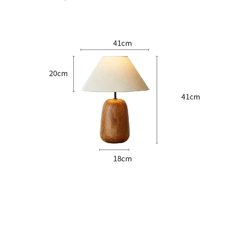 Minimalist Solid Wood Table Lamp | Bedside Lamp| Japandi Decor