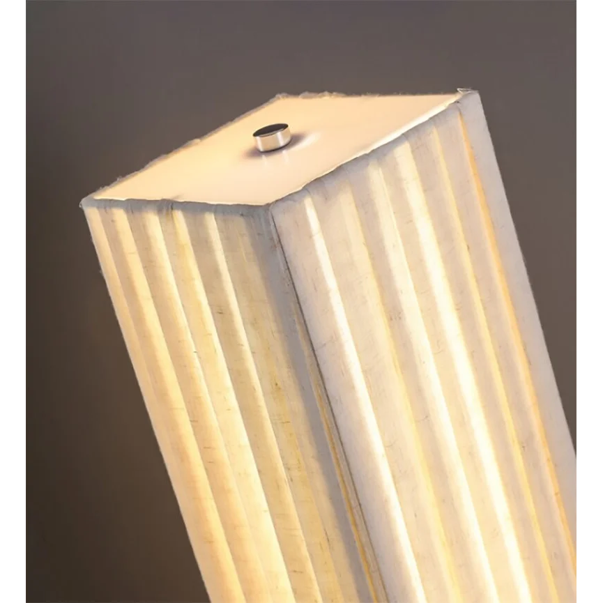 Minimalist Floor Lamp Walnut Wood Base White Cloth Corner for Bedroom Living Room Casalolalights Luxury Lamps
