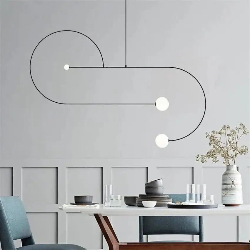 Black Linear Kitchen Island Lighting | Mobile Pendant | Modern Chandelier | Casalola - Chandeliers
