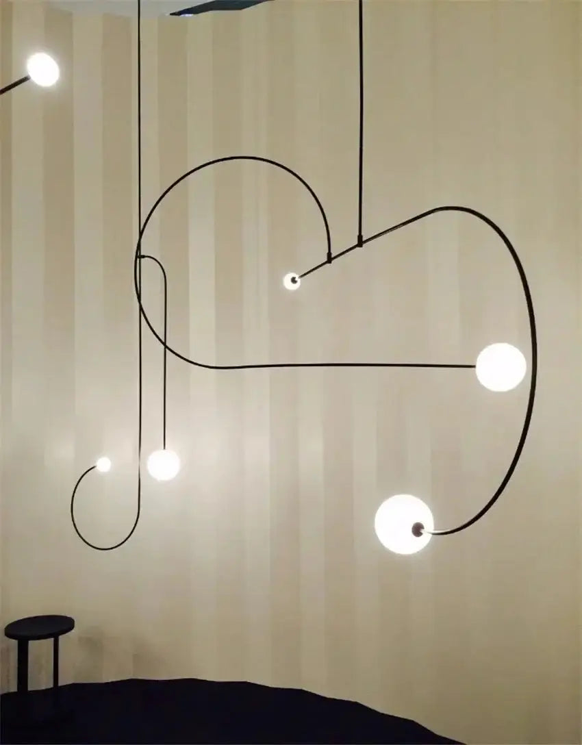 Black Linear Kitchen Island Lighting | Mobile Pendant | Modern Chandelier | Casalola - Chandeliers
