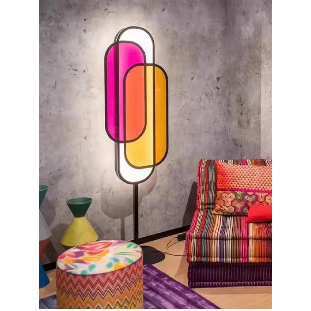 Colored Acrylic Capsule Floor Lamp | Atelier Prisma Modern Ul Listed Led Design