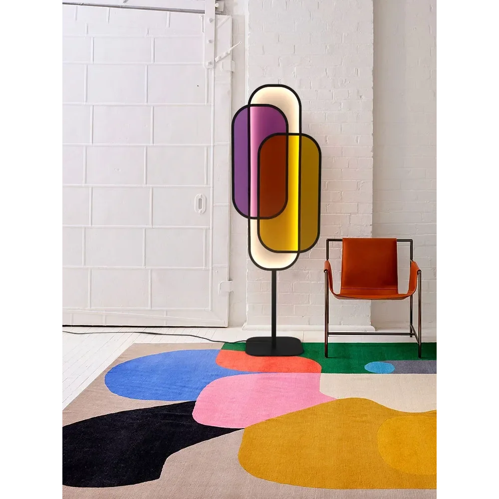 Colored Acrylic Capsule Floor Lamp | Atelier Prisma Modern Ul Listed Led Design