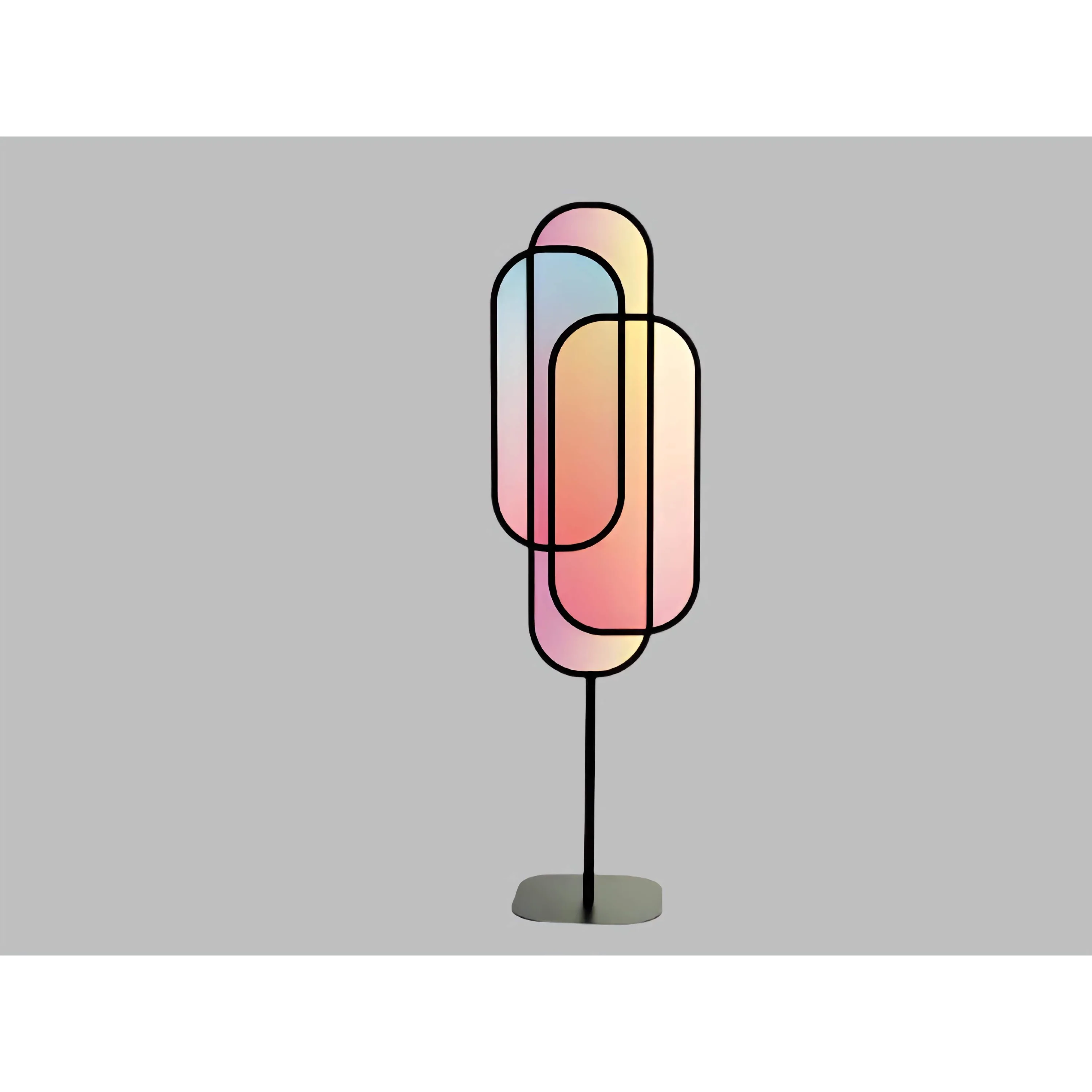 Acrylic overlay floor lamp full view