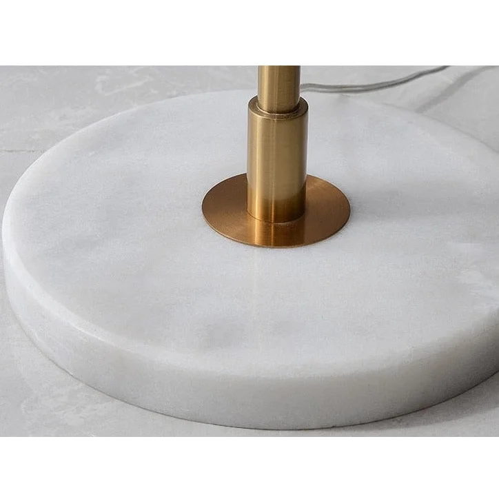 Minimalist Arc Floor Lamp | Living Room Lamps | Metal Base White Fabric Lampshade | Casalola