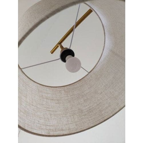 Minimalist Arc Floor Lamp | Living Room Lamps | Metal Base White Fabric Lampshade | Casalola