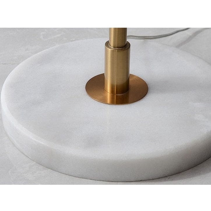 Minimalist Arc Floor Lamp | Living Room Lamps | Metal Base White Fabric Lampshade | Casalola