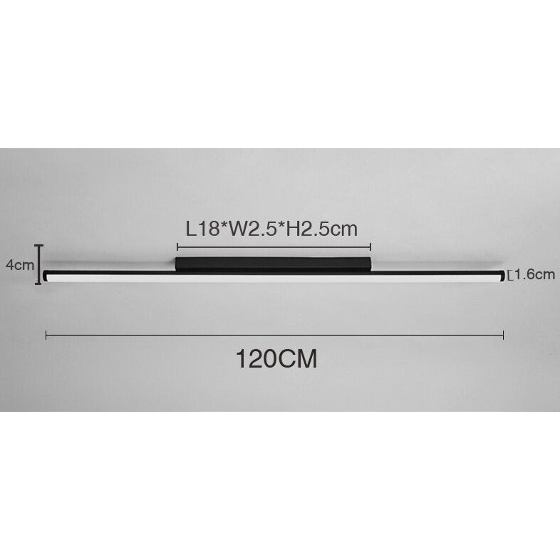 Black Led Bar Flush Mount Ceiling Light | Modern Lamps for Kitchen Dining Room Bedroom - Mounts