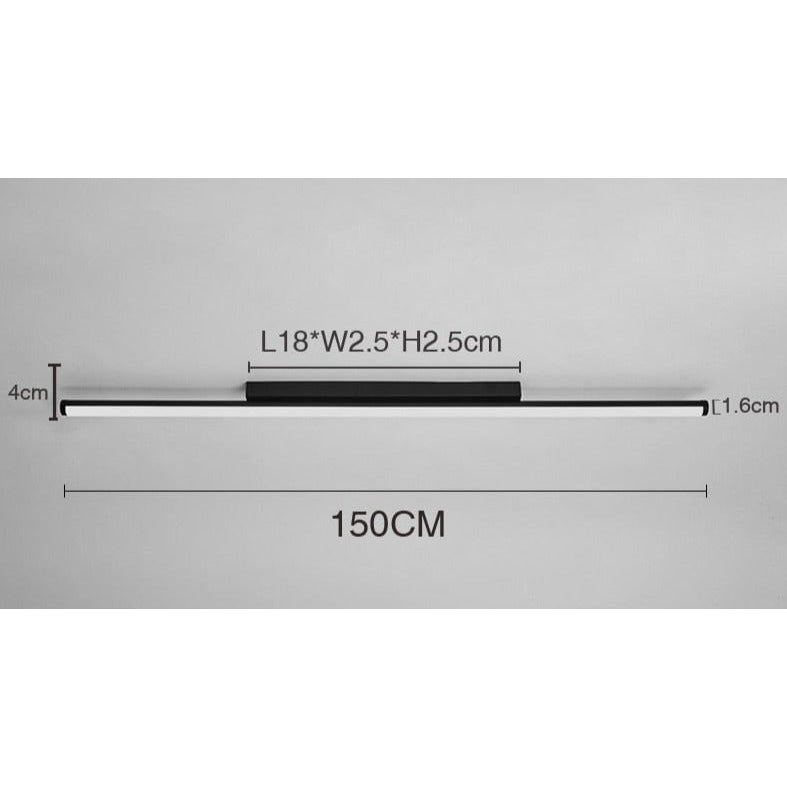 Black Led Bar Flush Mount Ceiling Light | Modern Lamps for Kitchen Dining Room Bedroom - Mounts