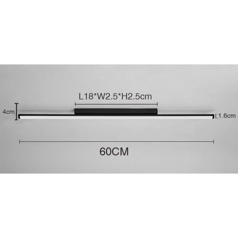 Black Led Bar Flush Mount Ceiling Light | Modern Lamps for Kitchen Dining Room Bedroom - Mounts