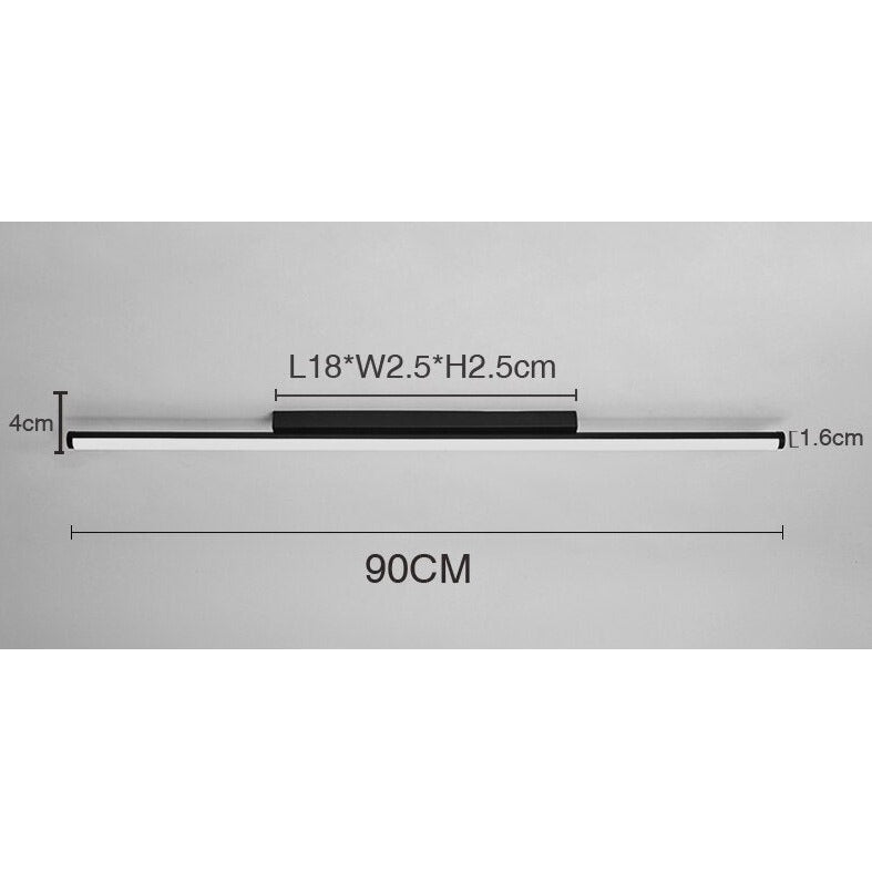 Black Led Bar Flush Mount Ceiling Light | Modern Lamps for Kitchen Dining Room Bedroom - Mounts