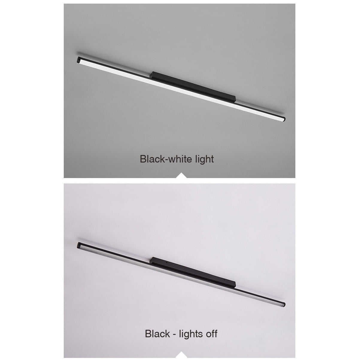 Black Led Bar Flush Mount Ceiling Light | Modern Lamps for Kitchen Dining Room Bedroom - Mounts