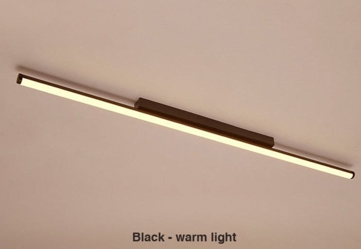 Black Led Bar Flush Mount Ceiling Light | Modern Lamps for Kitchen Dining Room Bedroom - Mounts