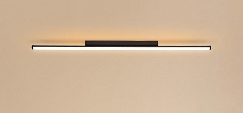 Black Led Bar Flush Mount Ceiling Light | Modern Lamps for Kitchen Dining Room Bedroom - Mounts