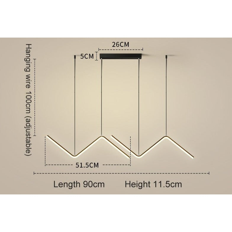 Modern Linear Pendant Lighting | Led Kitchen | Casalola - Lamps