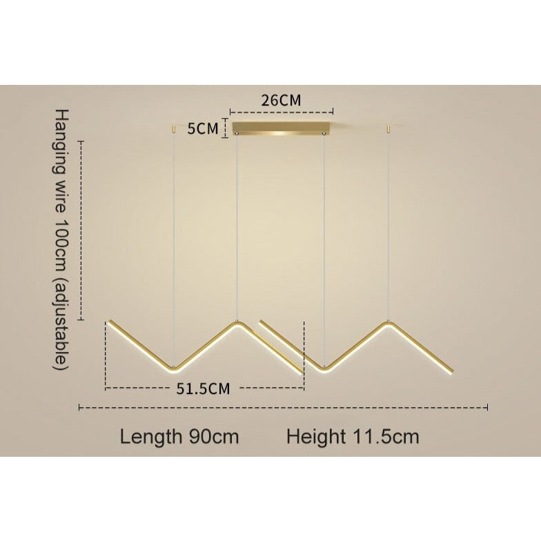 Modern Linear Pendant Lighting | Led Kitchen | Casalola - Lamps