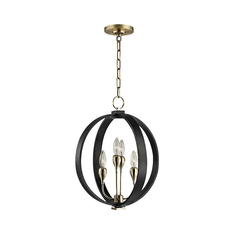 Modern Orb Candelabra Chandelier with Brass and Iron – Statement Lighting for Dining Room or Entryway Casalolalights