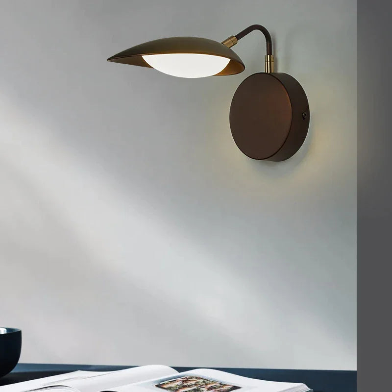 Modern adjustable wall lamp in a living room