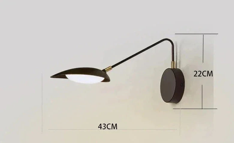 Modern Rotatable Black Wall Sconces for Living Room or Bedside