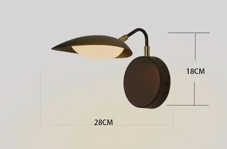 Modern Rotatable Black Wall Sconces for Living Room or Bedside