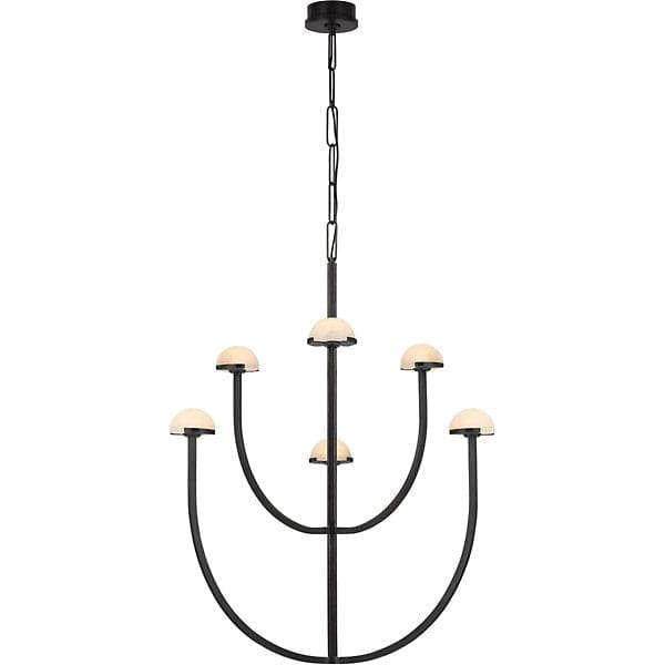 Copper and Alabaster Chandelier for Living Room or Dining | Casalola Lights - Chandeliers